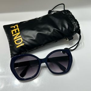 Fendi Lettering 57mm Gradient Butterfly Sunglasses